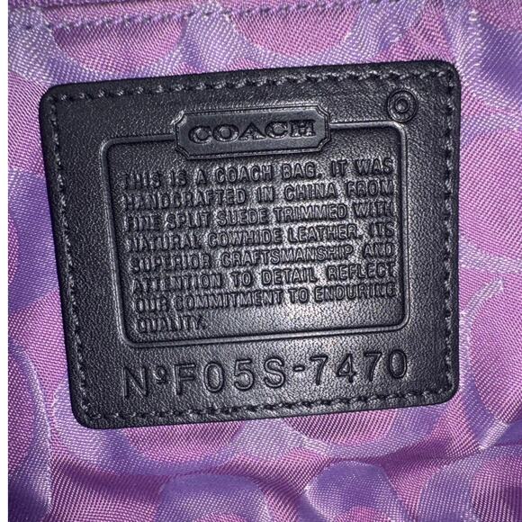 Authentic Coach Y2K Vintage Purple / Plum Suede Baguette Bag - Picture 8 of 9